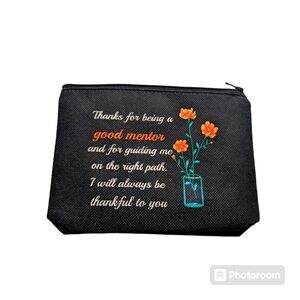Cosmetic Mentor Makeup Bag. Black. Thank you gift. NWT.